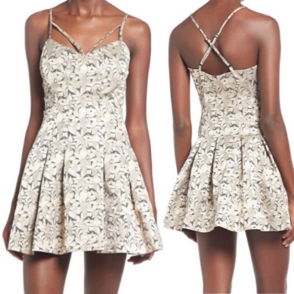 LOVERS + FRIENDS Abbie Metallic Mini Dress Size XS